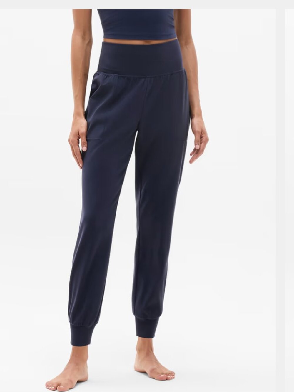 ATHLETA Salutation High Rise Navy Jogger size 6